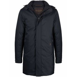 Moorer Navy-Blue Down-Feather Parka With Classic Hood - NWT